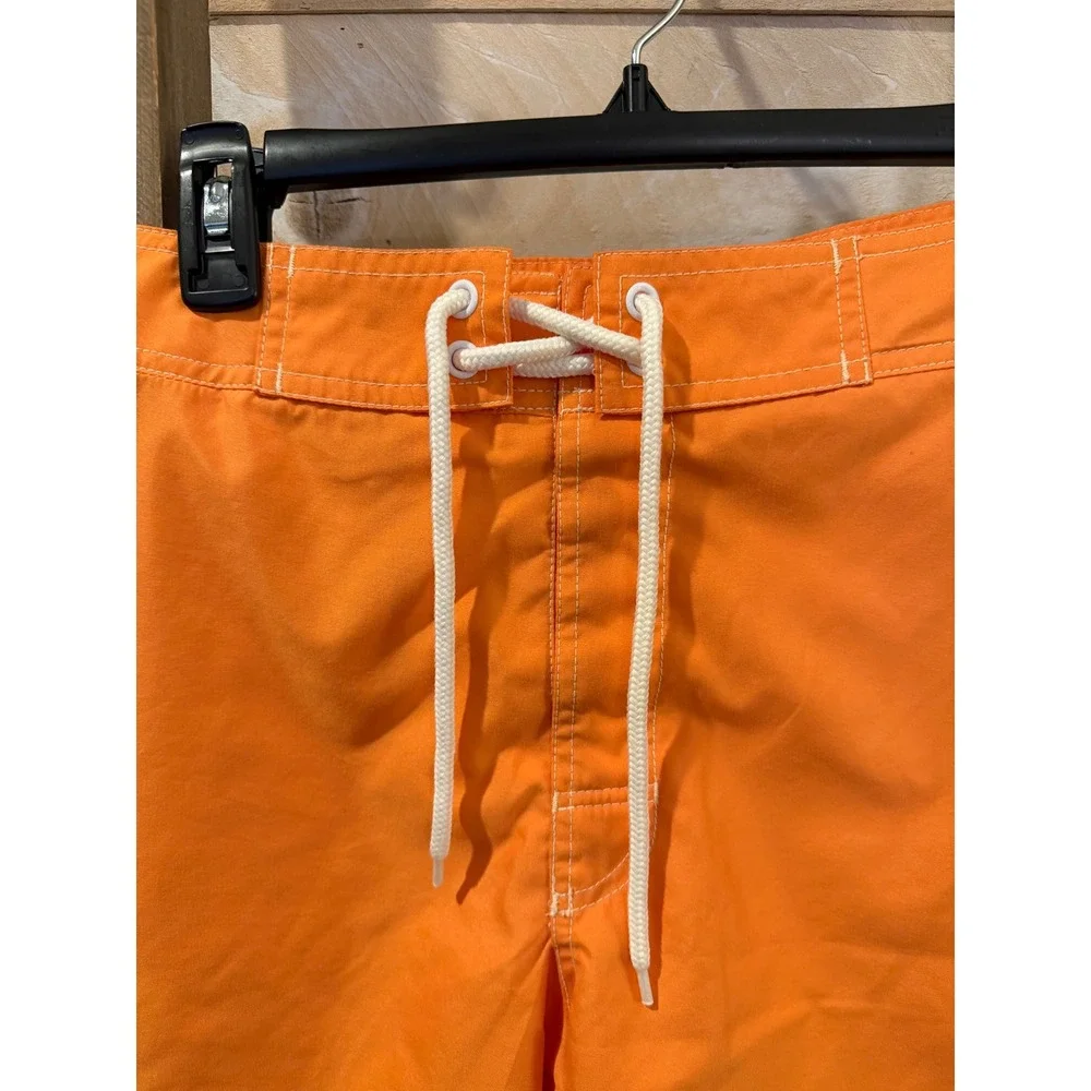 Gap Mens Orange Board Shorts Teal White Side Stripe Swim Trunks Large